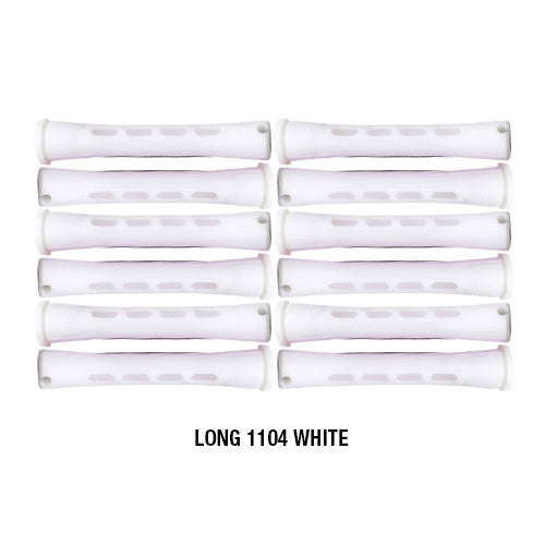 Annie Cold Wave Rods #1104 Long White 12CT image 1