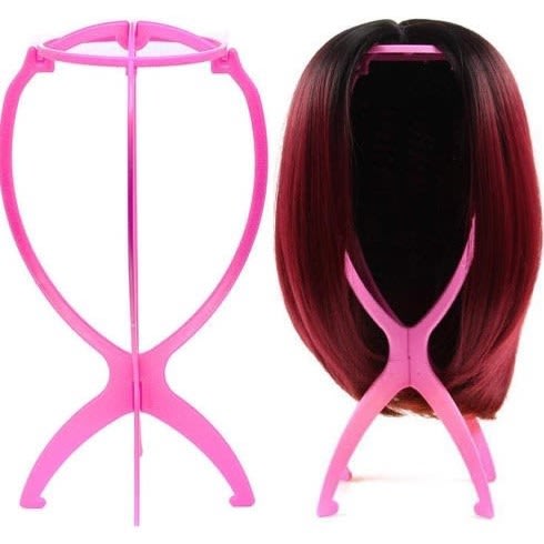 Plastic Wig Stand - Pink image 1