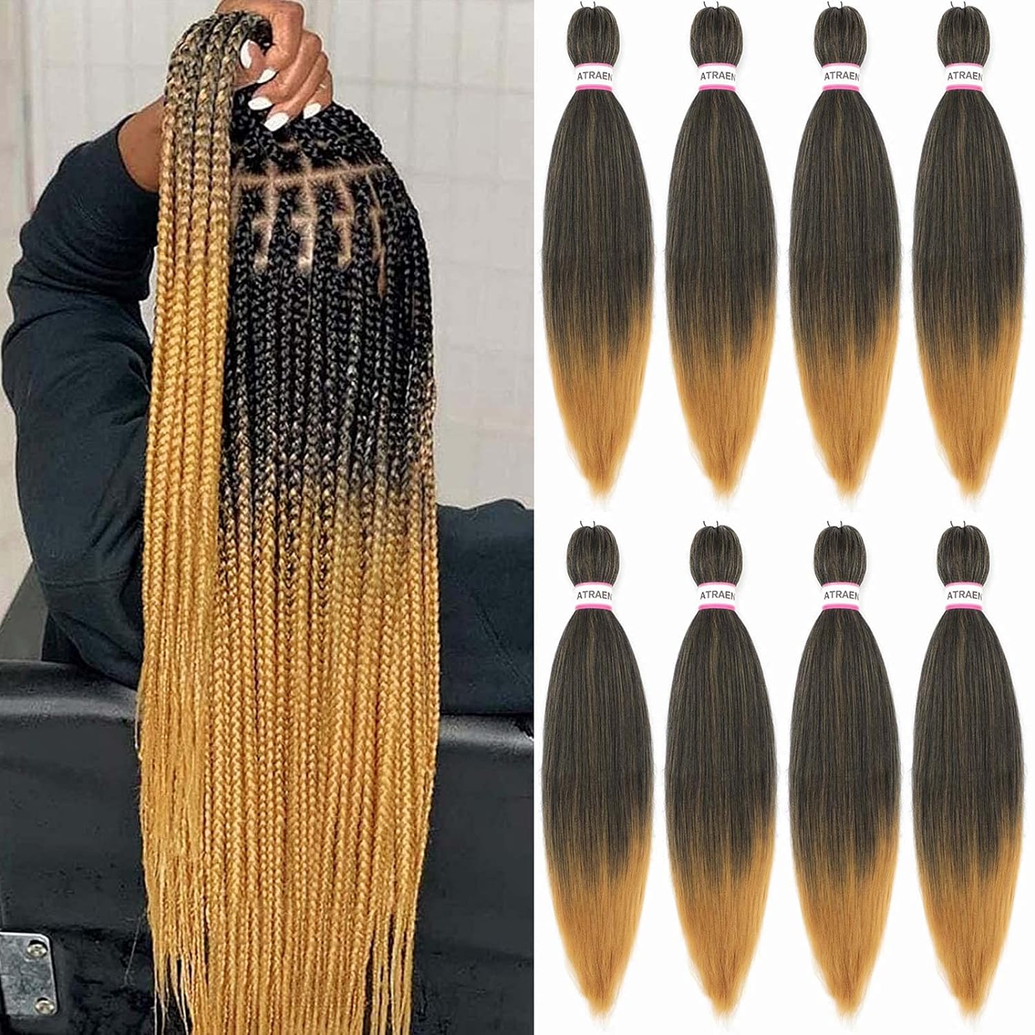 Yaki Straight Braiding 18"- Gold / Amazing Collection image 0