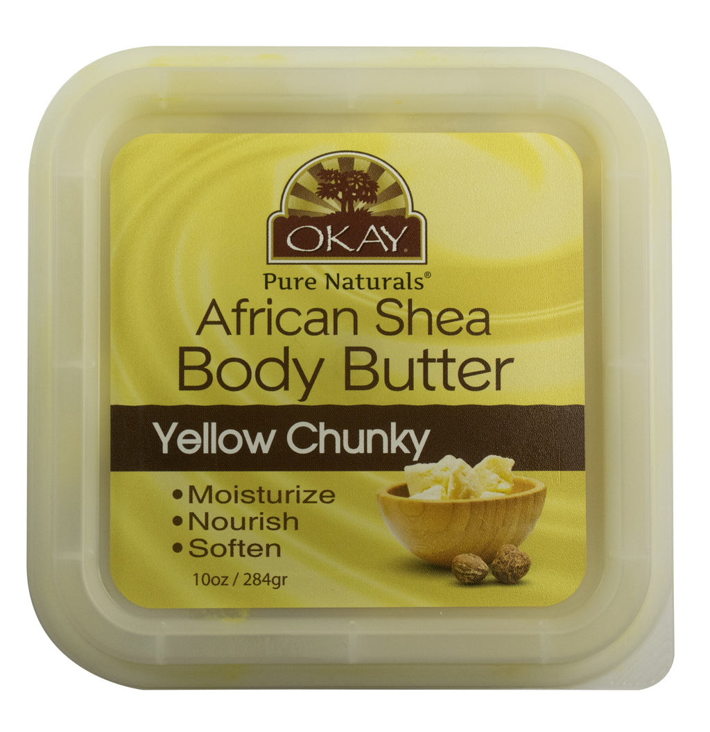 OKAY Shea Butter Yellow Chunky Deep Moisturizing 10oz image 1