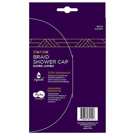 Donna Braid Shower Cap Assorted image 1