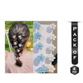 Pack of 4 Pcs Crystal Flower Mini Hair Clips - Multicolor image 0