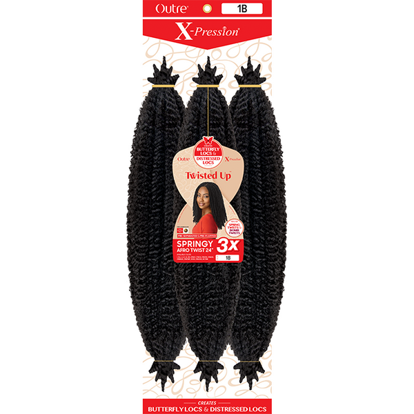 Outre X-Pression Twisted Up Braiding Crochet Hair - Springy Afro Twist image 0