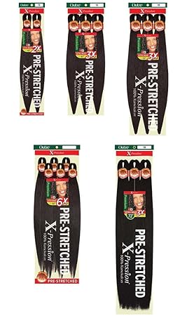 Outre X-Pression Pre-Stretched 6X ULTRA BRAID 52 (1B Off Black) image 3