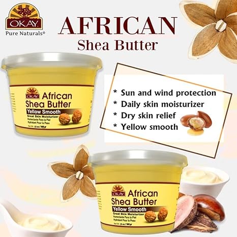 Okay Pure Naturals, African Shea Butter, Yellow Smooth, 13 oz (368 g) image 2