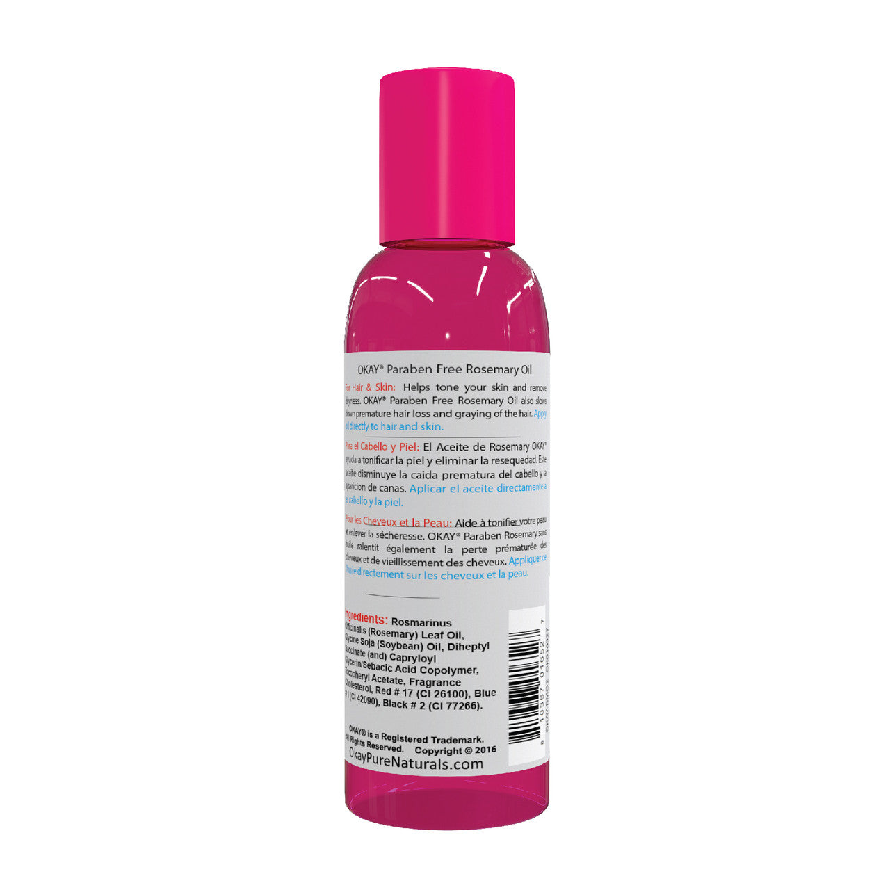 OKAY ROSEMARY BLENDED OIL for HAIR and SKIN 2oz / 59ml image 1