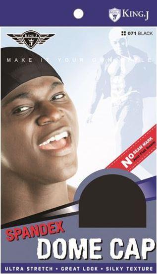 King.J Spandex Dome Cap #071 Black image 0