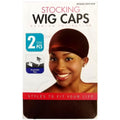 DONNA STOCKING WIG CAPS 2PCS BROWN image 0