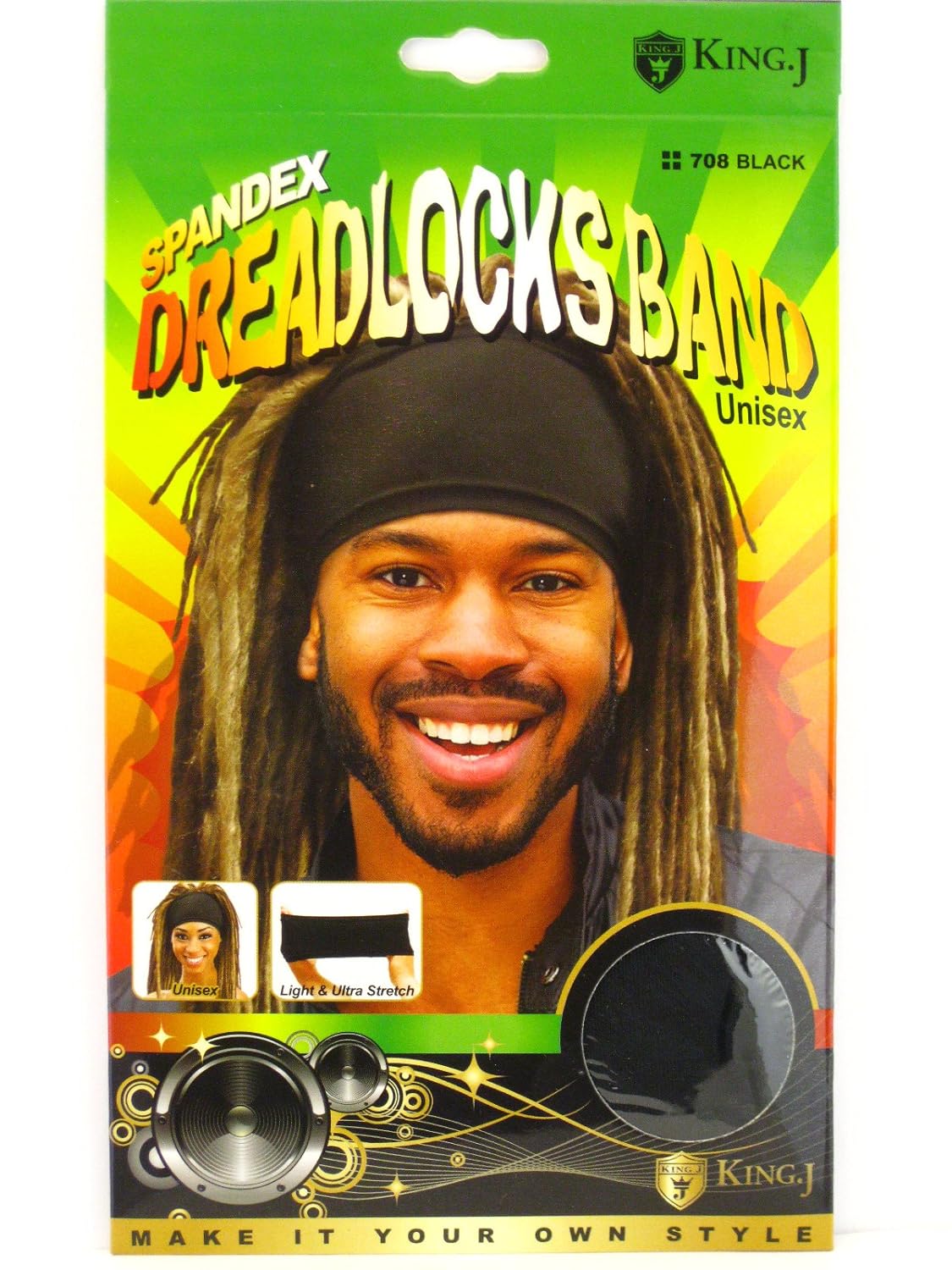 King.J Unisex Spandex Dreadlocks Band image 0