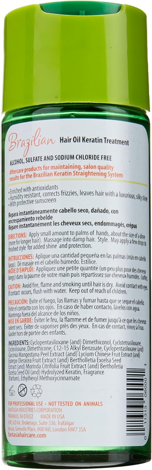Fantasia IC Brazilian Hair Oil Keratin Treatment Serum 171ml image 1