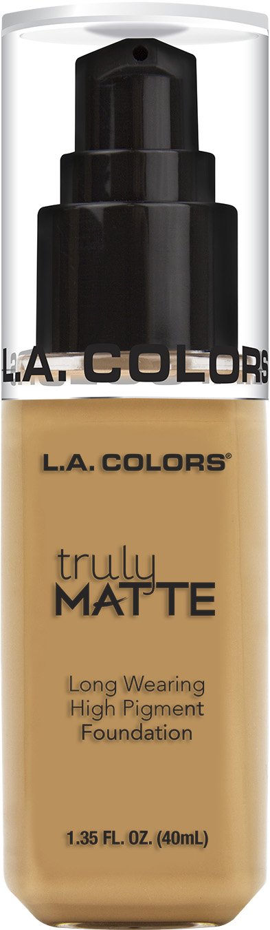 L.A. COLORS Truly Matte Foundation, Golden Beige, 1.35 Fl. Oz. image 0