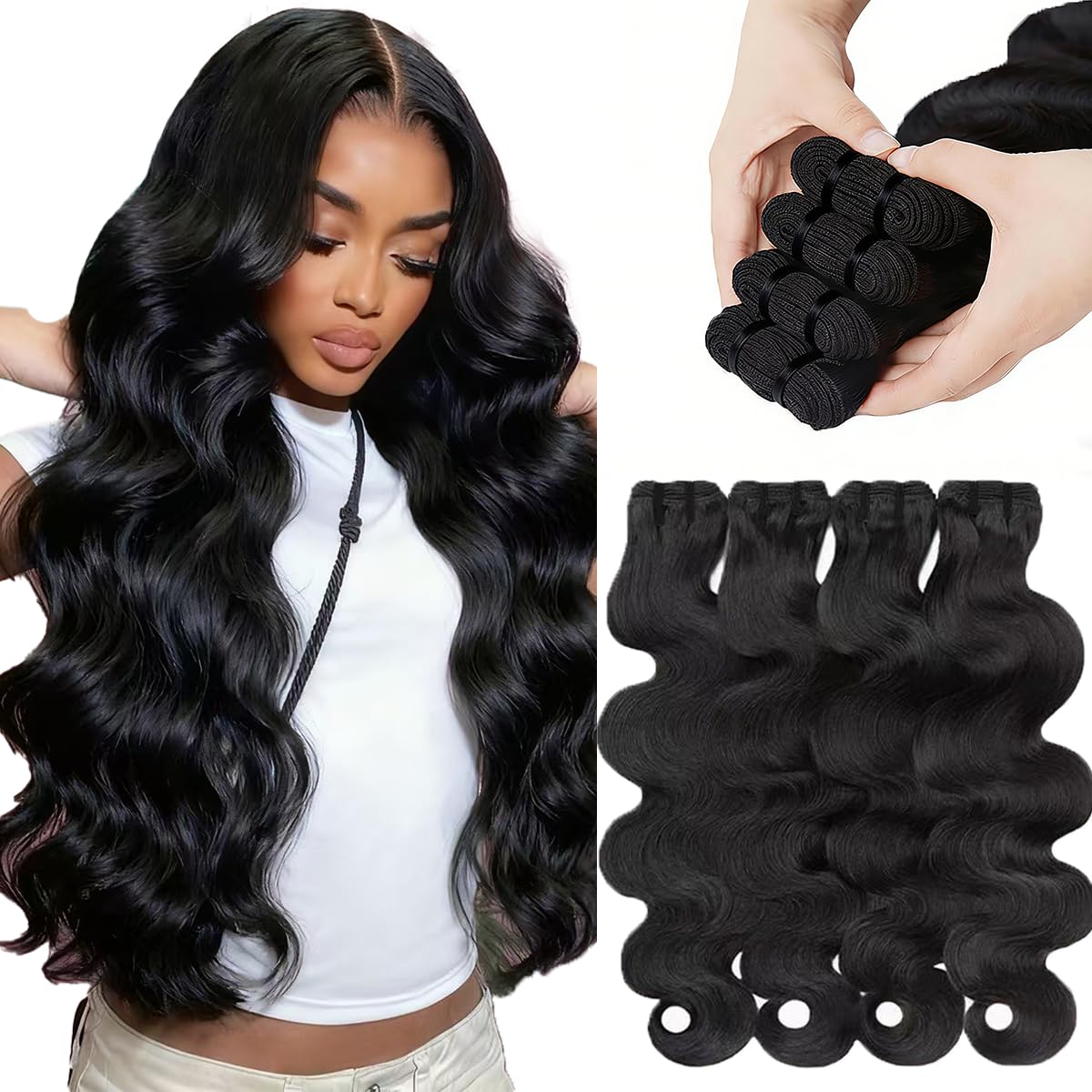 Body Wave Weave Human Hair 20"22"24"