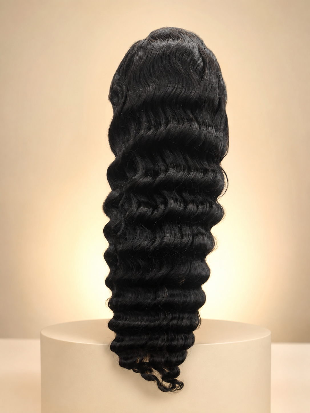 32-Inch Loose Deep Wave Headband Wig – Natural Black