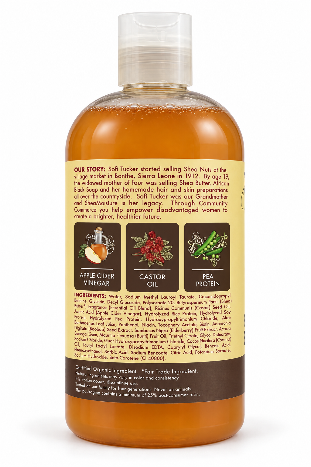 SheaMoisture Apple Cider Vinegar & Castor Oil Strengthen & Shine Shampoo – 13 fl oz