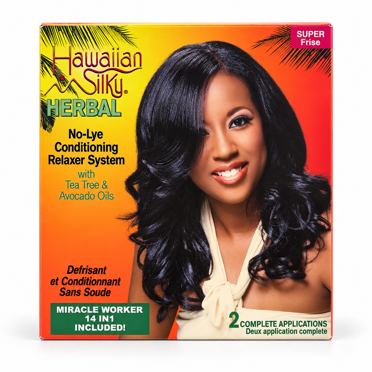 Hawaiian Silky Herbal No-Lye Conditioning Relaxer System – Super, 2 Applications