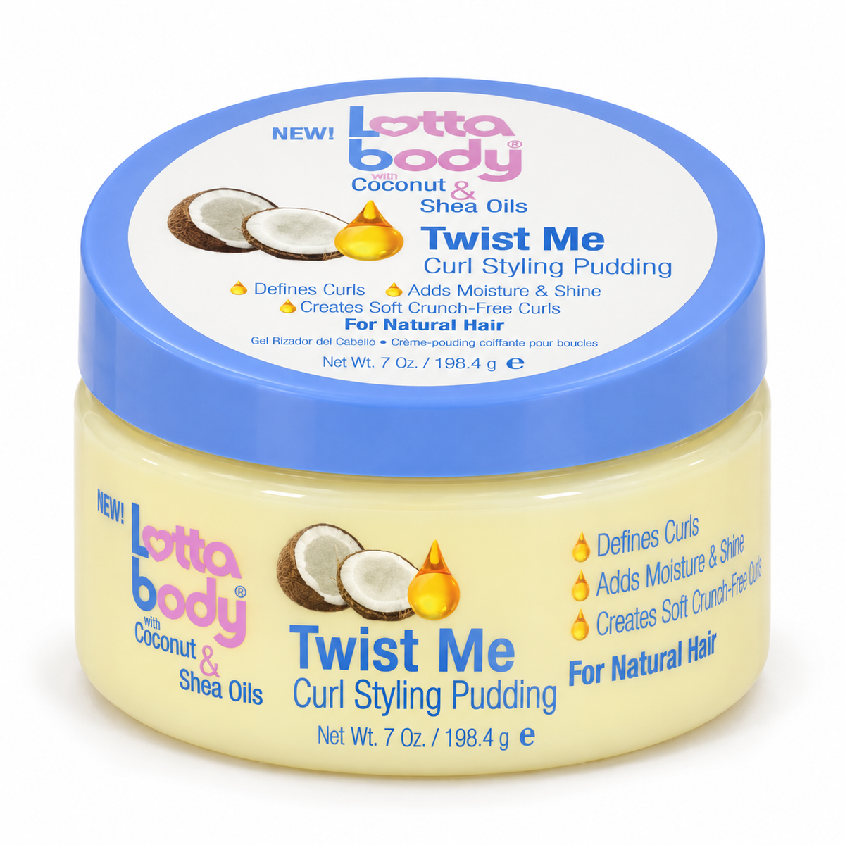 LottaBody Twist Me Curl Styling Pudding with Coconut & Shea Oils – 7 oz