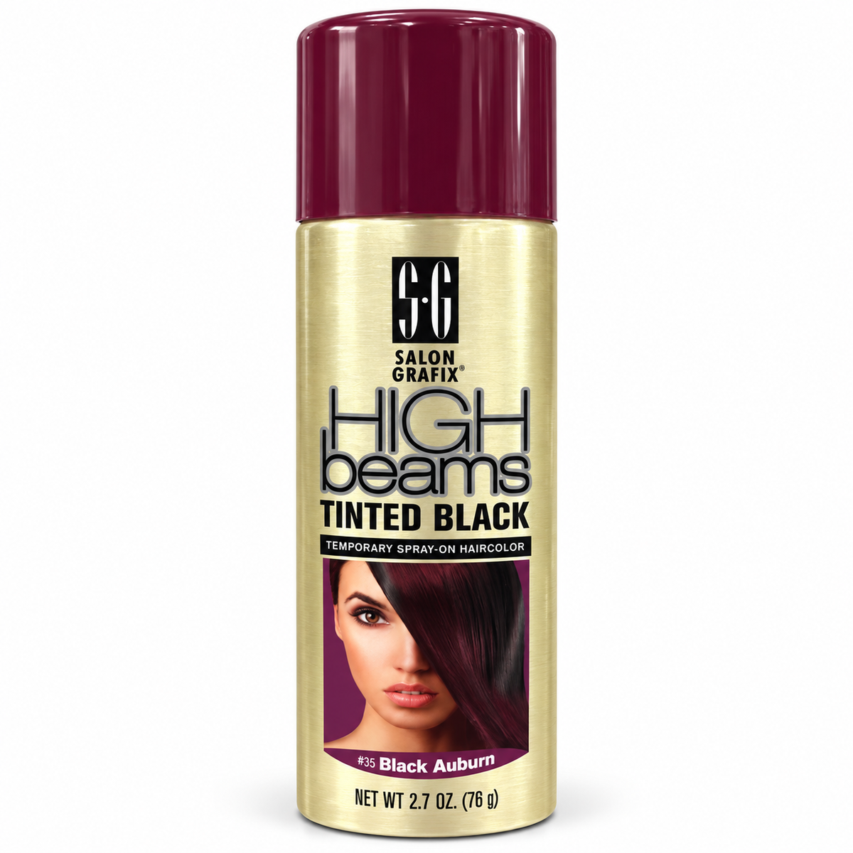 High Beams | Intense Temporary Spray-On Hair Color (76g) #:35 Black Auburn