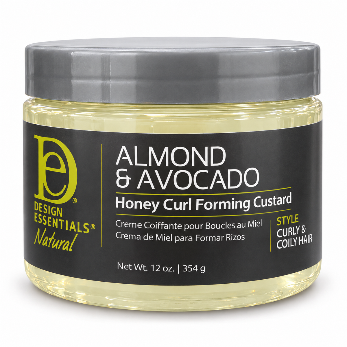 Design Essentials Almond & Avocado Honey Curl Forming Custard – 12 oz