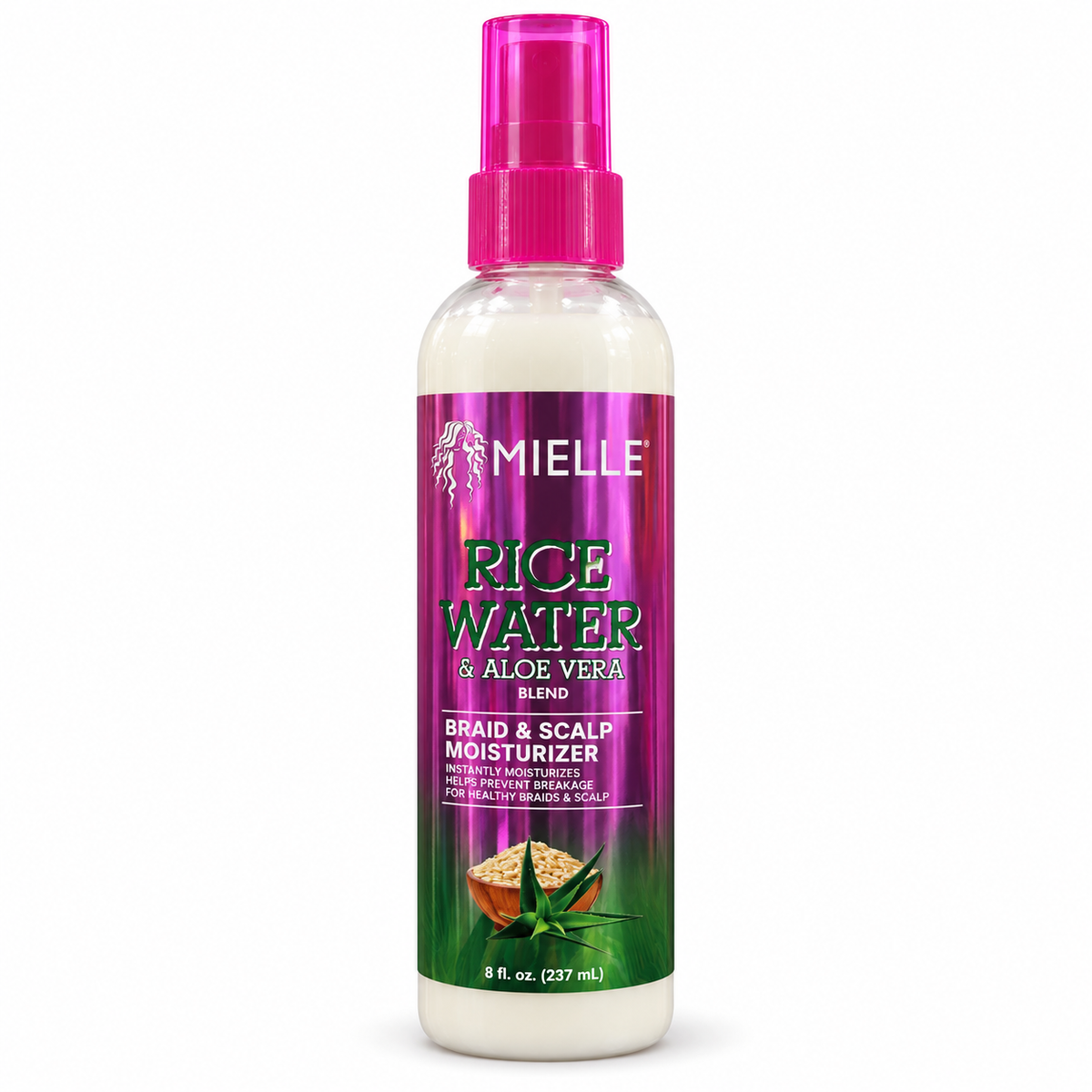 Mielle Rice Water & Aloe Vera Braid & Scalp Moisturizer – 8 fl oz