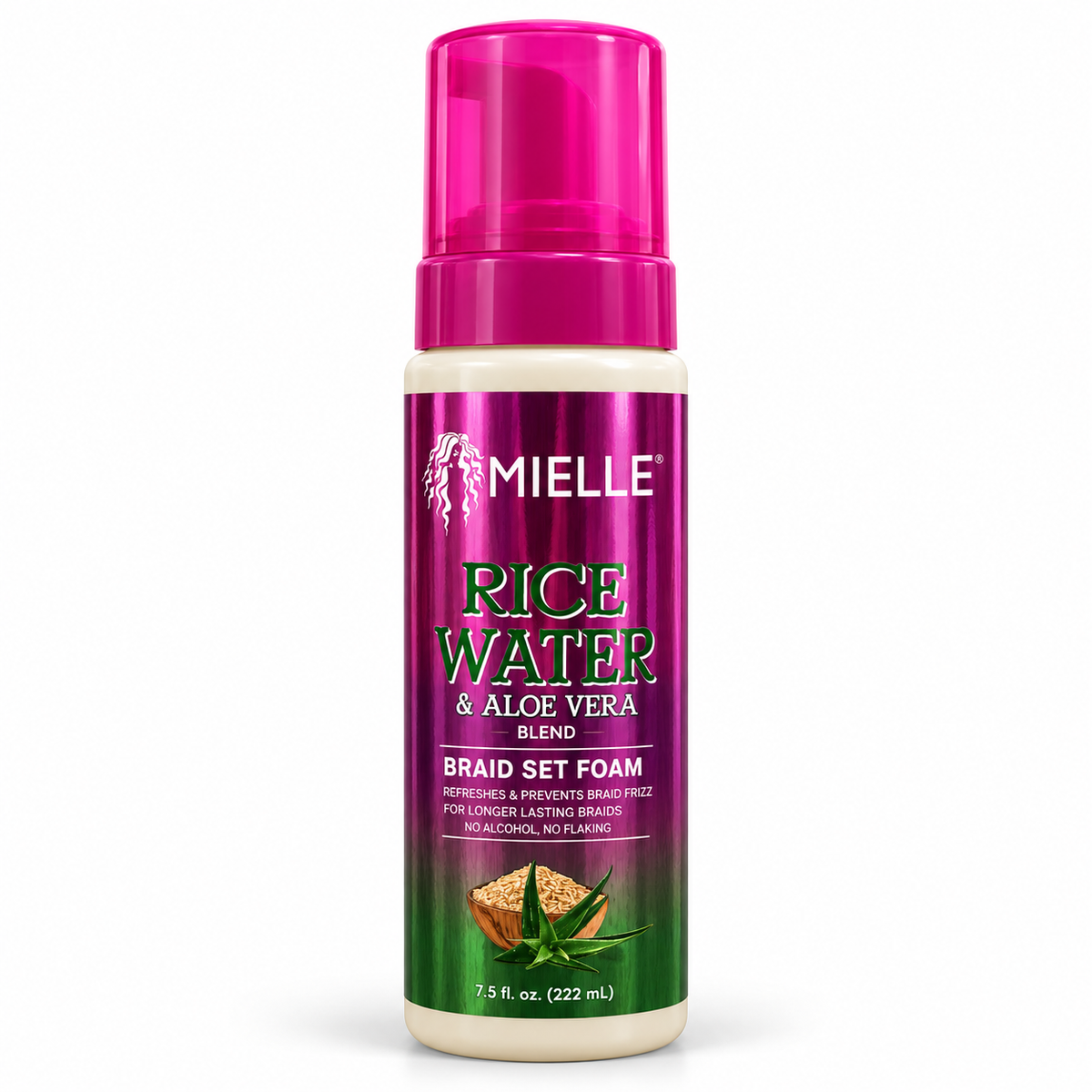 Mielle Rice Water & Aloe Vera Braid Set Foam – 7.5 fl oz