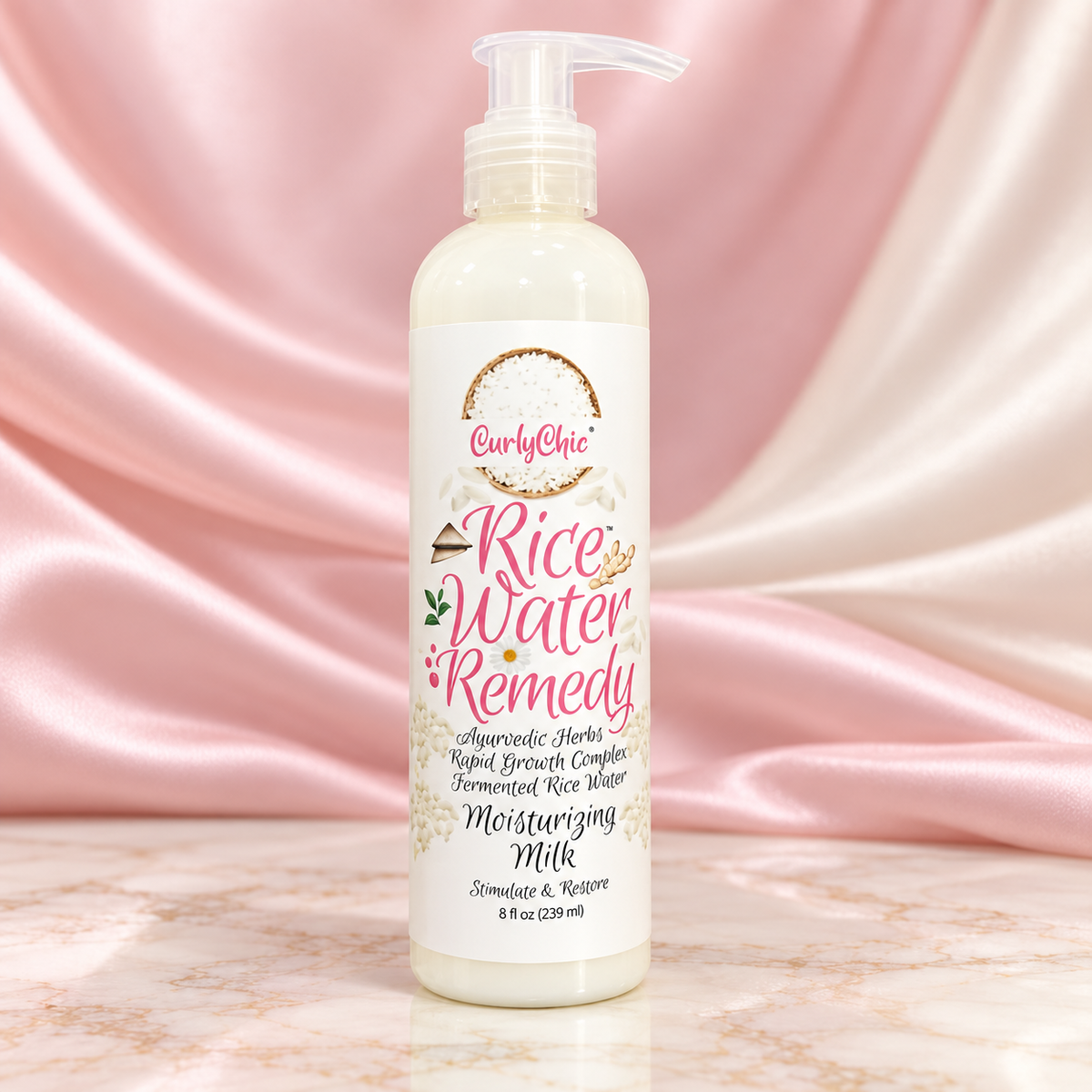 CurlyChic Rice Water Remedy Moisturizing Milk – 8 fl oz