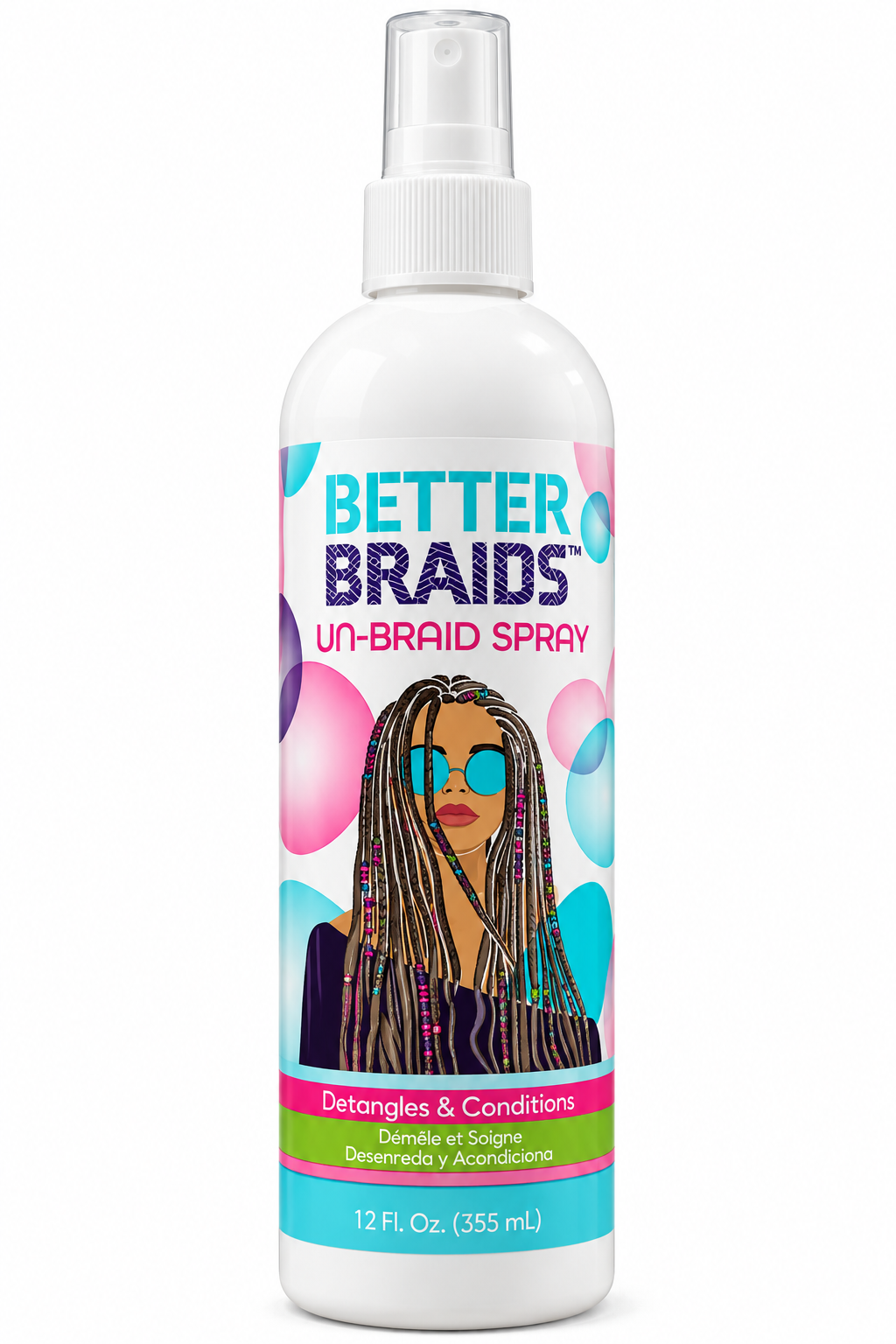 Better Braids Un-Braid Spray Detangler & Conditioner – 12 oz