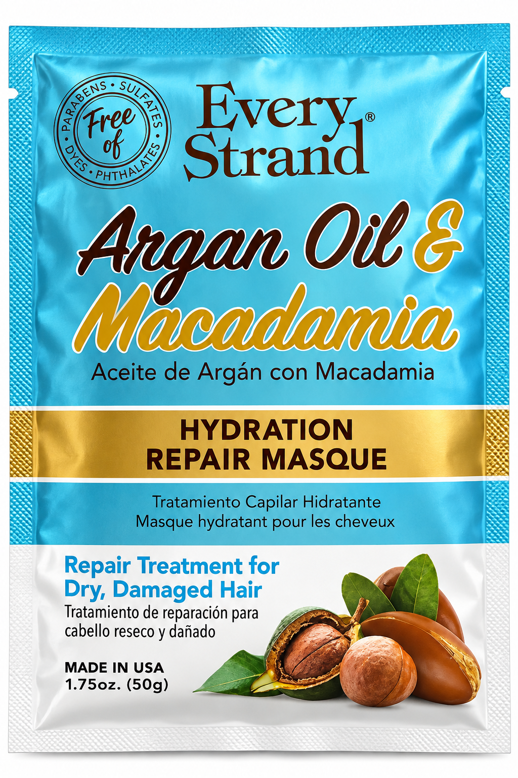 Every Strand Argan Oil & Macadamia Hydration Repair Masque – 1.75 oz
