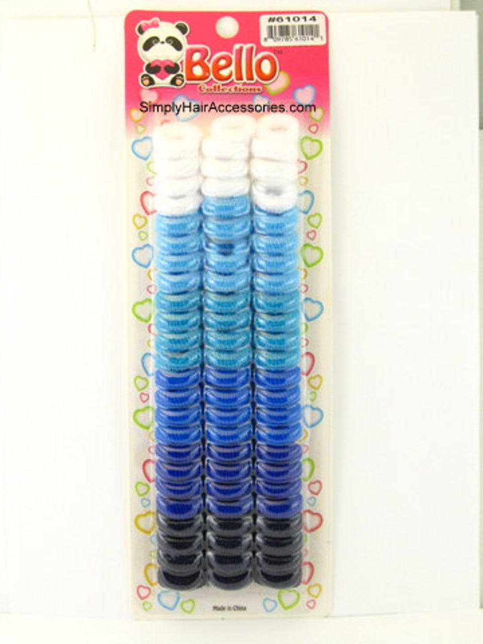 Bello Small Terry Ponytailers - Shades of Blue & White - 72 Pcs. image 0