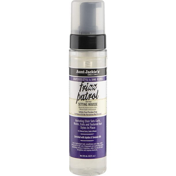 Aunt Jackie's Grapeseed Style & Shine Recipes Frizz Patrol Setting Mousse image 0