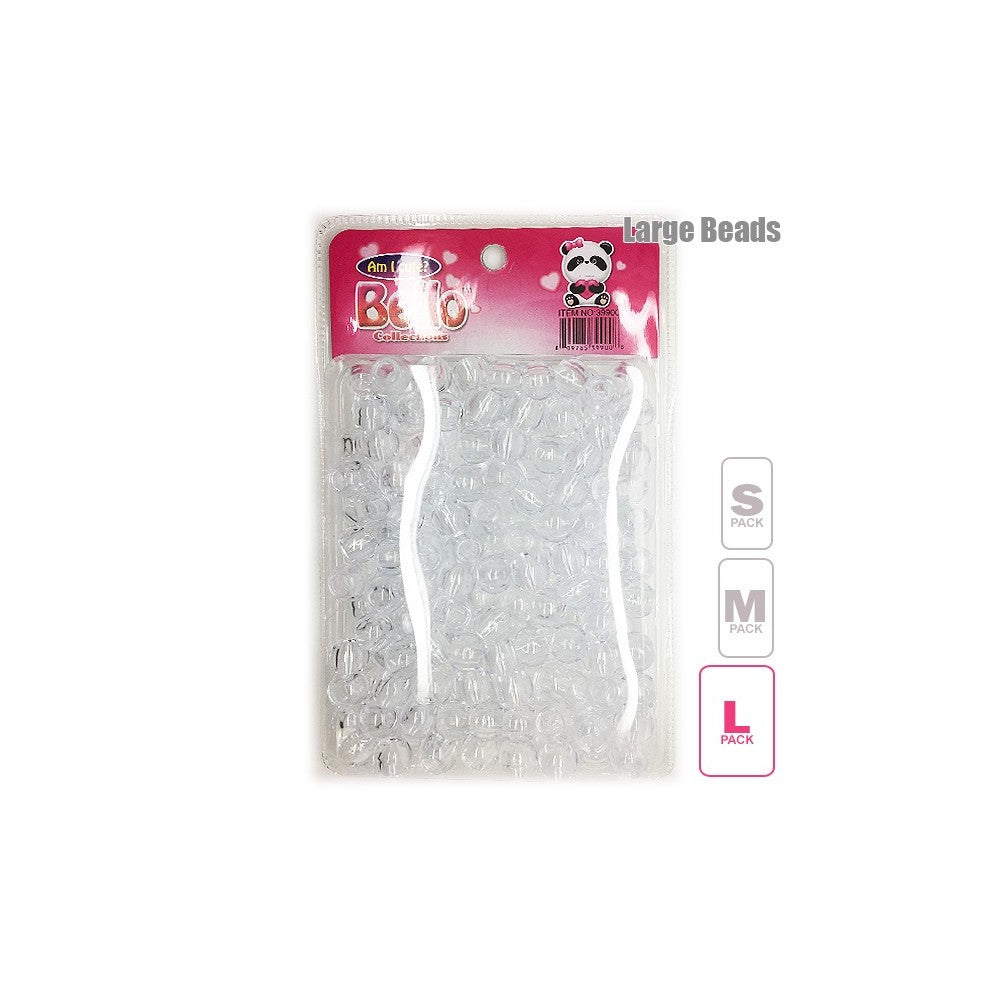 Bello Collection Jumbo Hair Beads Clear #39900 image 0