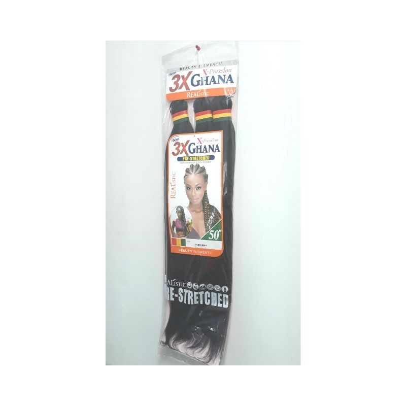 BEAUTY ELEMENTS REALISTIC 3X GHANA X-PRESSION PRE-STRETCHED image 1