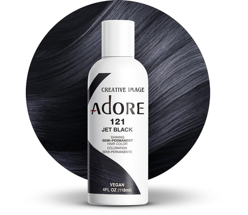 ADORE SEMI-PERMANENT HAIR COLOR #121 JET BLACK image 0