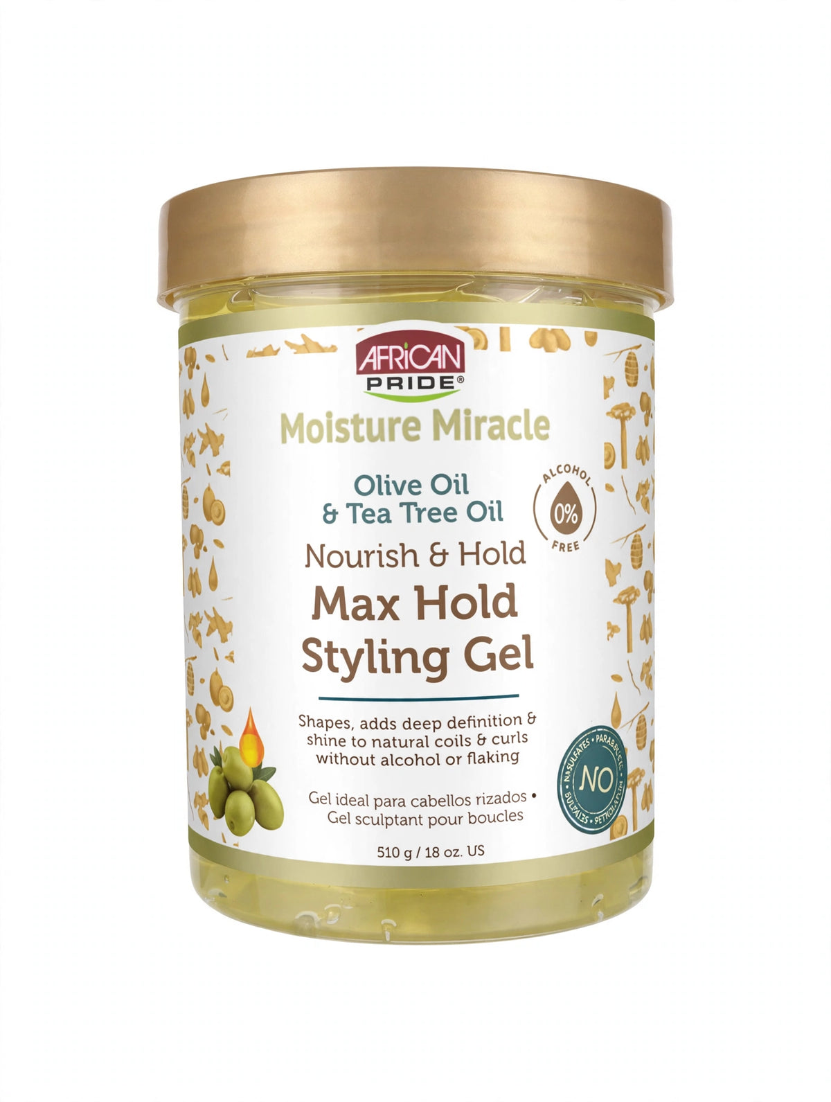 African Pride Moisture Miracle Max Hold Styling Gel 18oz