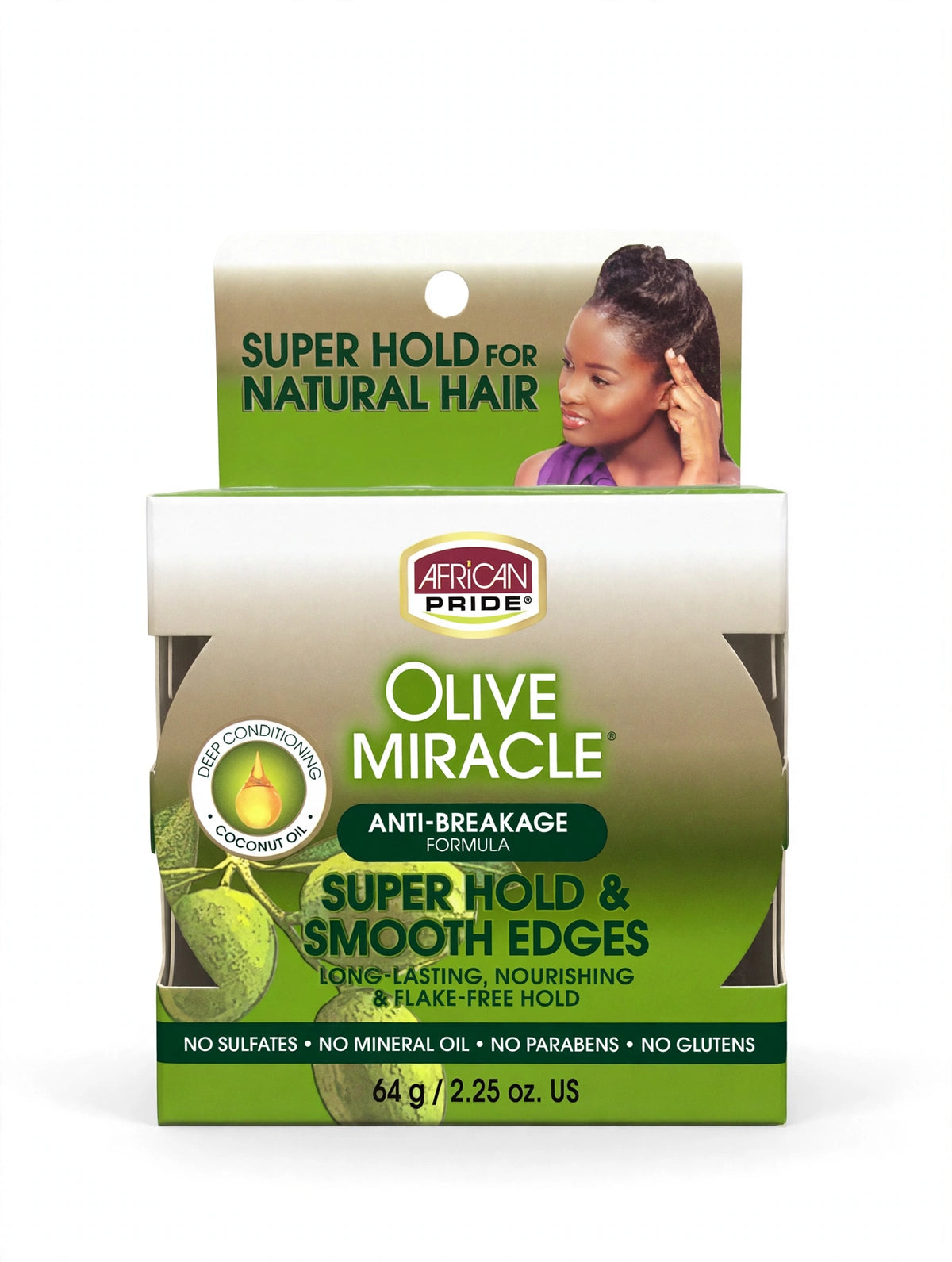 African Pride Olive Miracle Super Hold & Smooth Edges 2.25oz