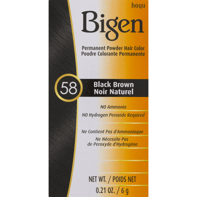 Bigen Permanent Powder Hair Color 58 Black Brown 1 ea image 1