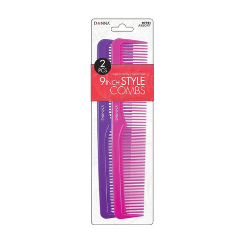 Donna Collection Combo Comb Hair Care 9" Style, 2/PK image 0