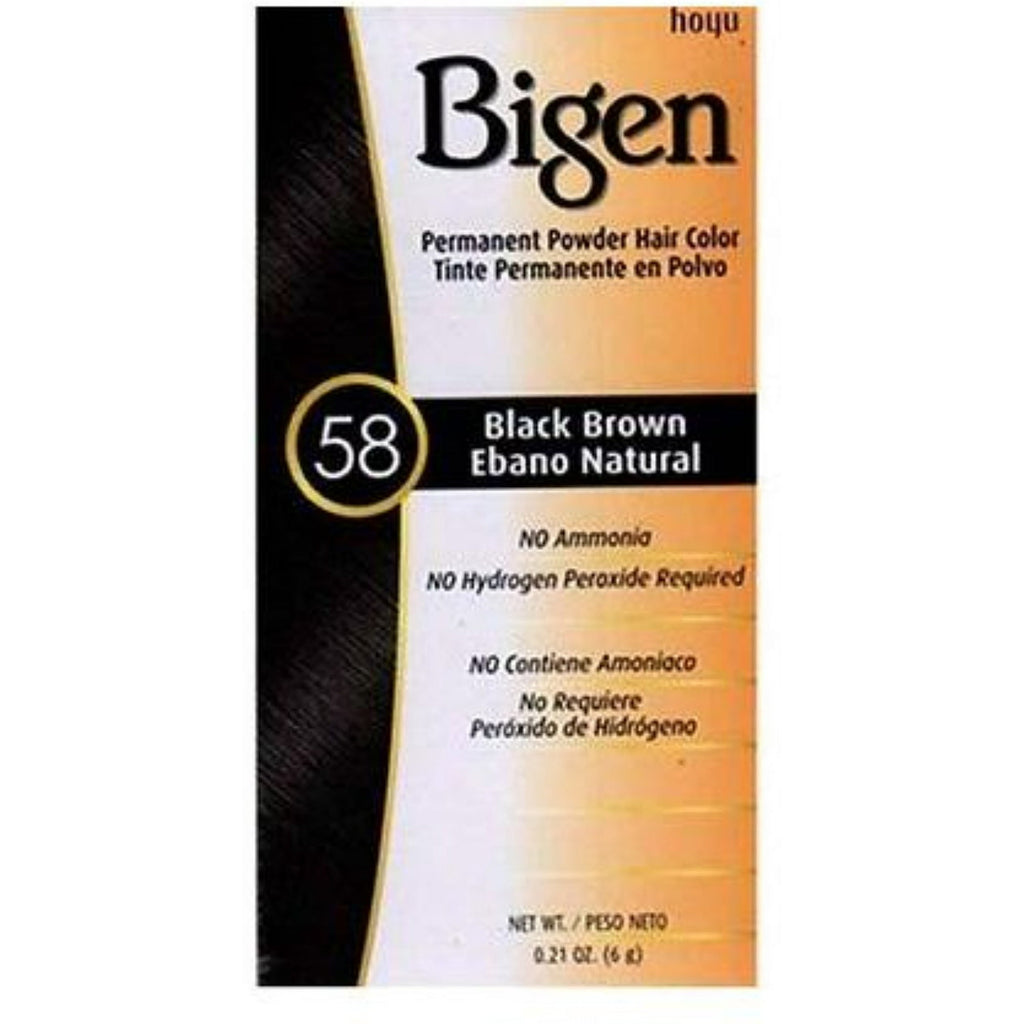 Bigen Permanent Powder Hair Color 58 Black Brown 1 ea image 0