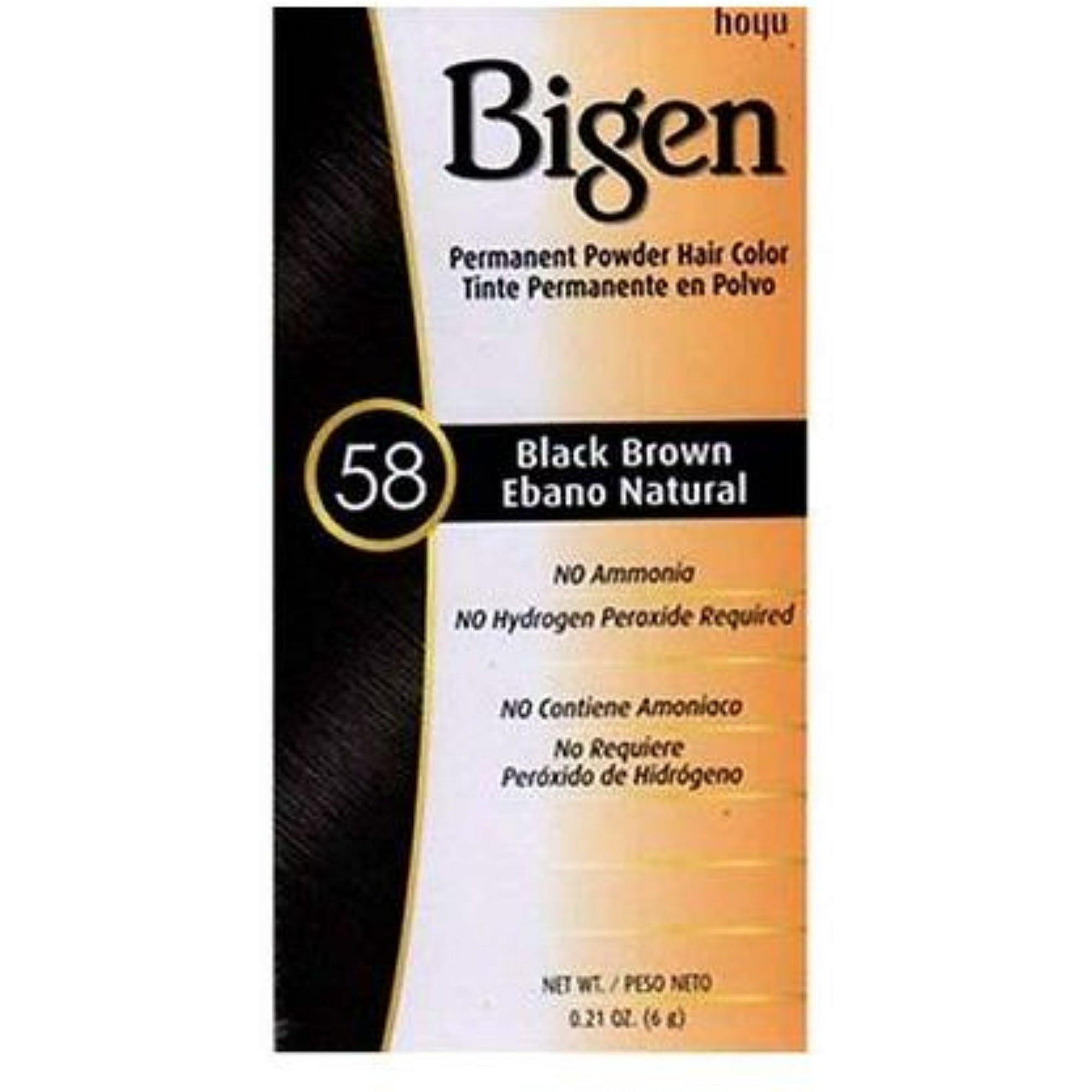 Bigen Permanent Powder Hair Color 58 Black Brown 1 ea image 0