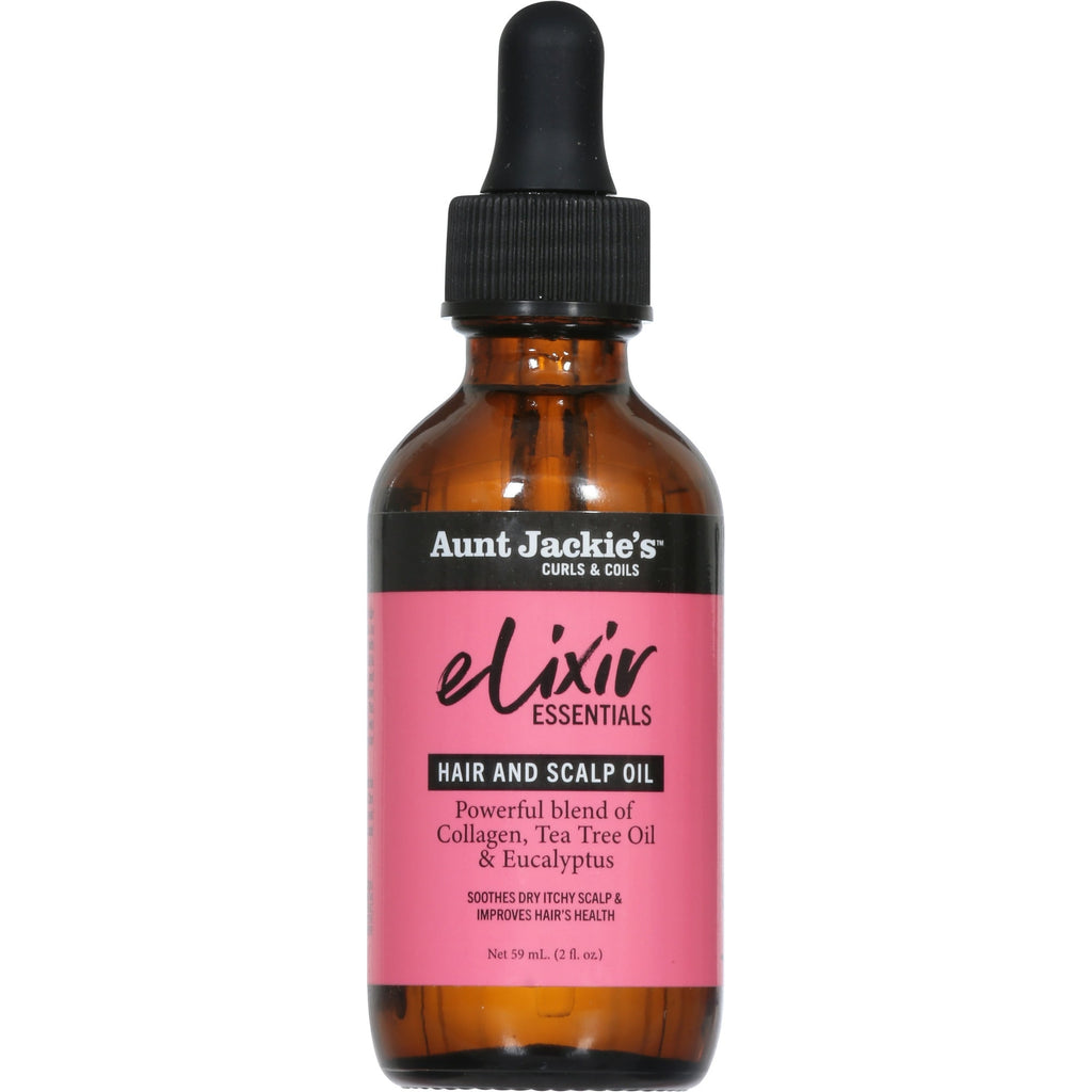 AUNT JACKIES CURLS COILS ELIXER HAIR SCALP OIL COLLAGEN 2oz image 0