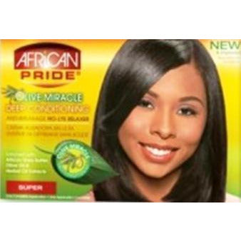 AFRICAN PRIDE OLIVE MIRACLE DEEP CONDITIONING RELAXER KIT (SUPER) image 0