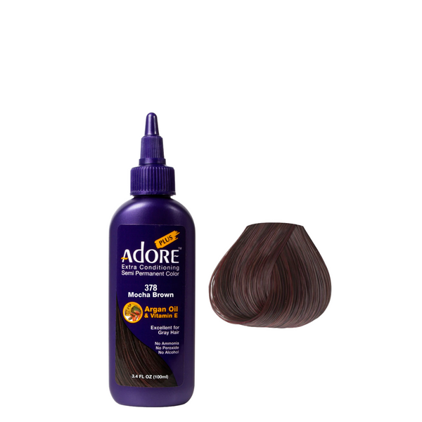 Adore Plus Semi Permanent Hair Color - 378 Mocha Brown image 0