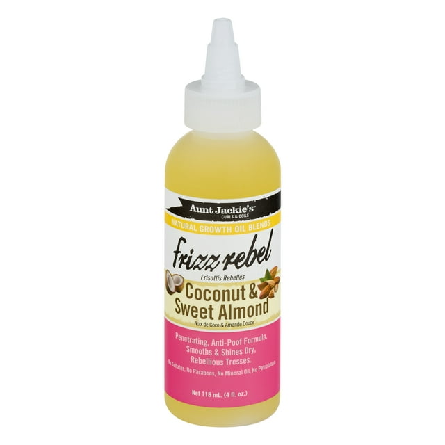 Aunt Jackie's Frizz Rebel Coconut & Sweet Almond, 4.0 FL OZ image 0