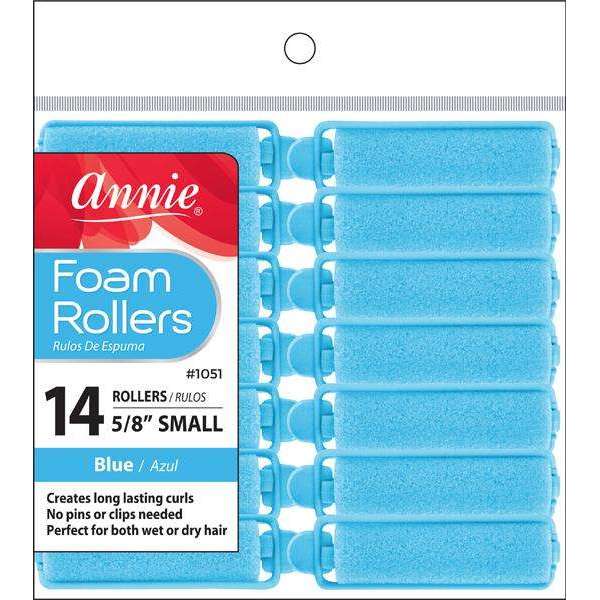 Annie Foam Rollers Small 14Ct Blue image 0