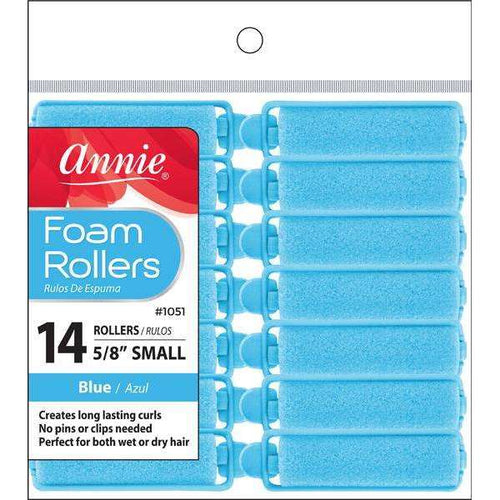 Annie Foam Rollers Small 14Ct Blue image 0