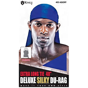 King J Extra Long Tie 40" Deluxe Silky Du-Rag image 0