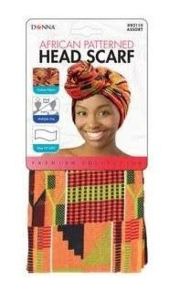 DONNA AFRICAN PATTERNED HEAD SCARF image 0