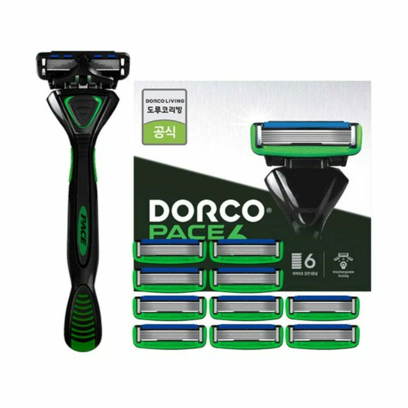 Dorco Pace6 Shaving Razor 1 Handle + 11 Cartridges Set - FREE SHIPPING image 0