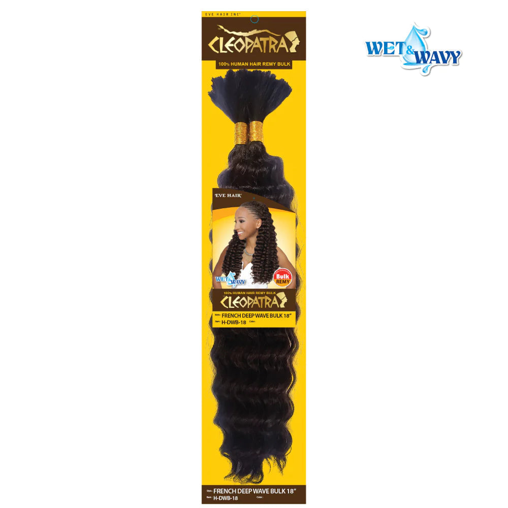 EVE CLEOPATRA FRENCH DEEP WAVE BULK HUMAN HAIR 22" (HUMAN BRAIDING HAIR) image 1