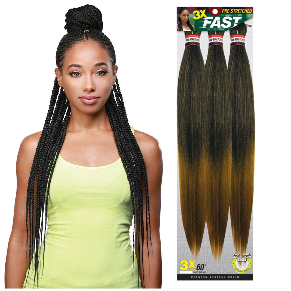Zury Sis Pre-Stretched Synthetic Braiding Hair - 3X Fast Braid 60" image 0
