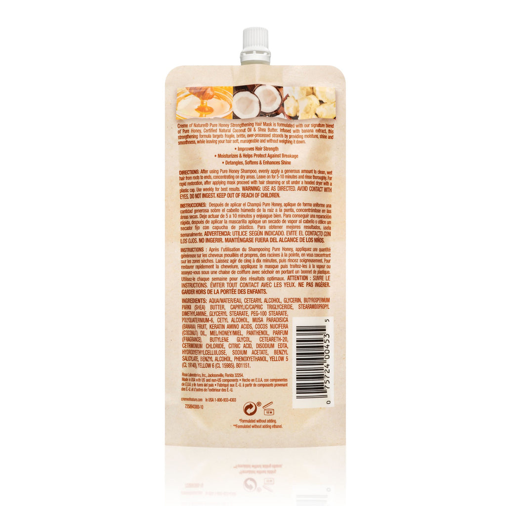 Creme of Nature Pure Honey Hair Mask Banana, 3.8 Oz, Pack of 6 image 1